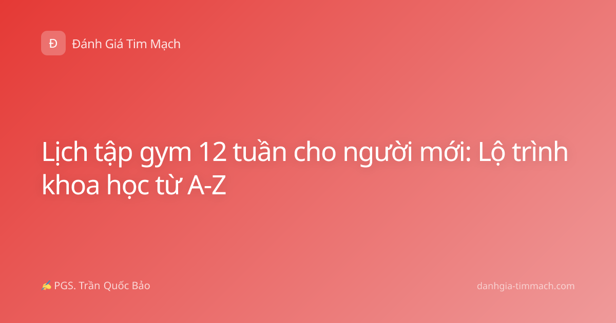 Lịch tập gym 12 tuần cho người mới: Lộ trình khoa học từ A-Z