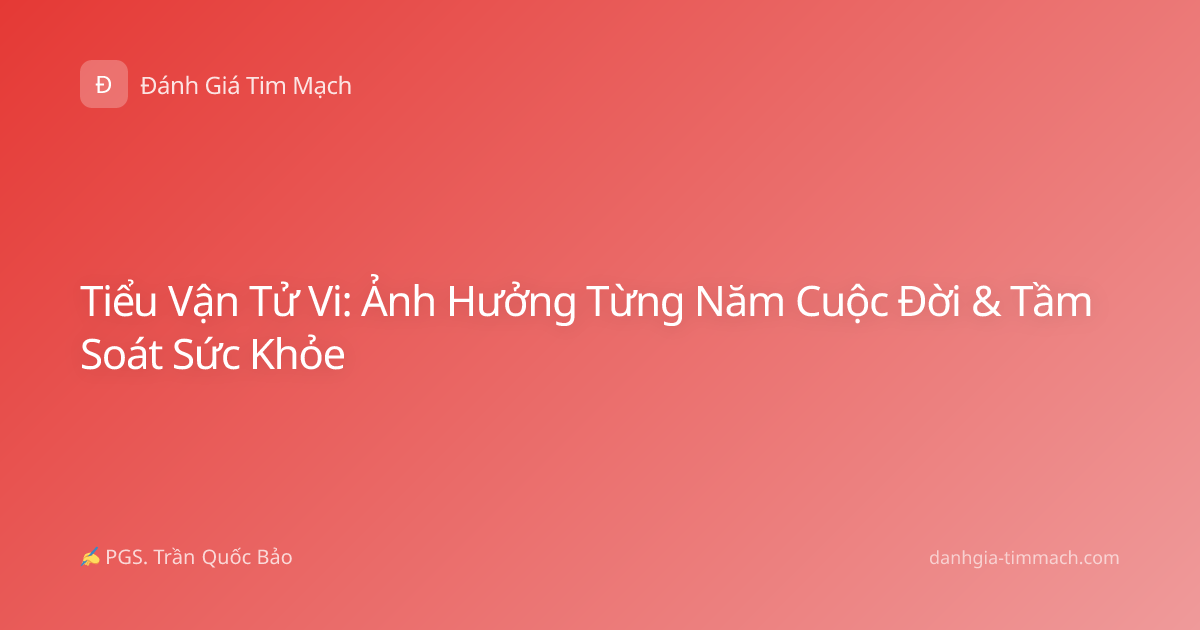 Tiểu Vận Tử Vi: Ảnh Hưởng Từng Năm Cuộc Đời & Tầm Soát Sức Khỏe