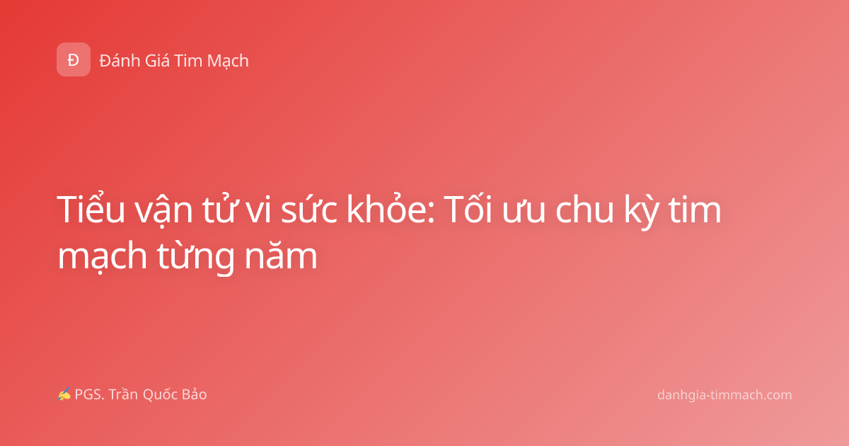 Tiểu vận tử vi sức khỏe: Tối ưu chu kỳ tim mạch từng năm